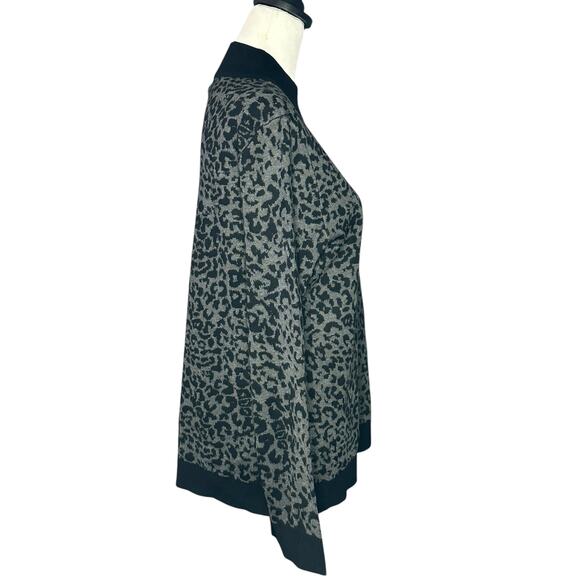 Calvin Klein Women's Sweater Black Gray Medium Mock Neck - Picture 2 of 5